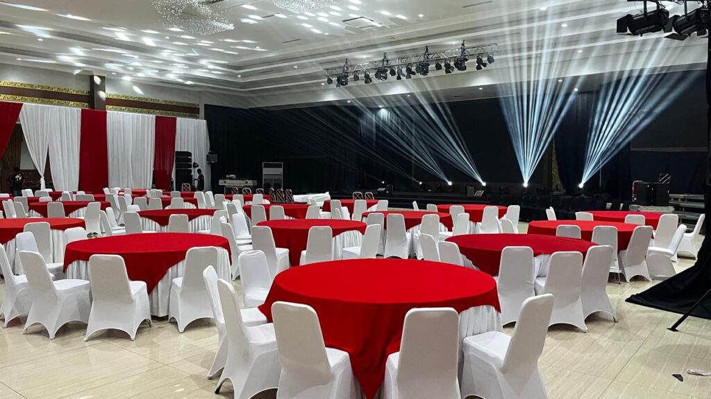 sewa meja bulat event bekasi 