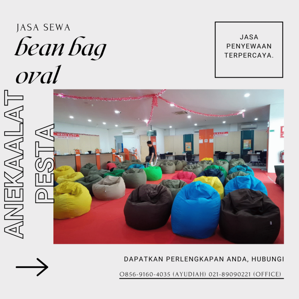 sewa beanbag bentuk oval