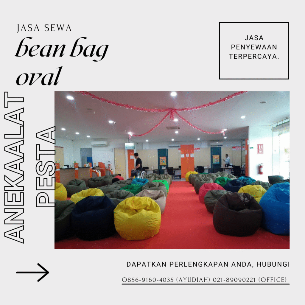 sewa beanbag bentuk oval