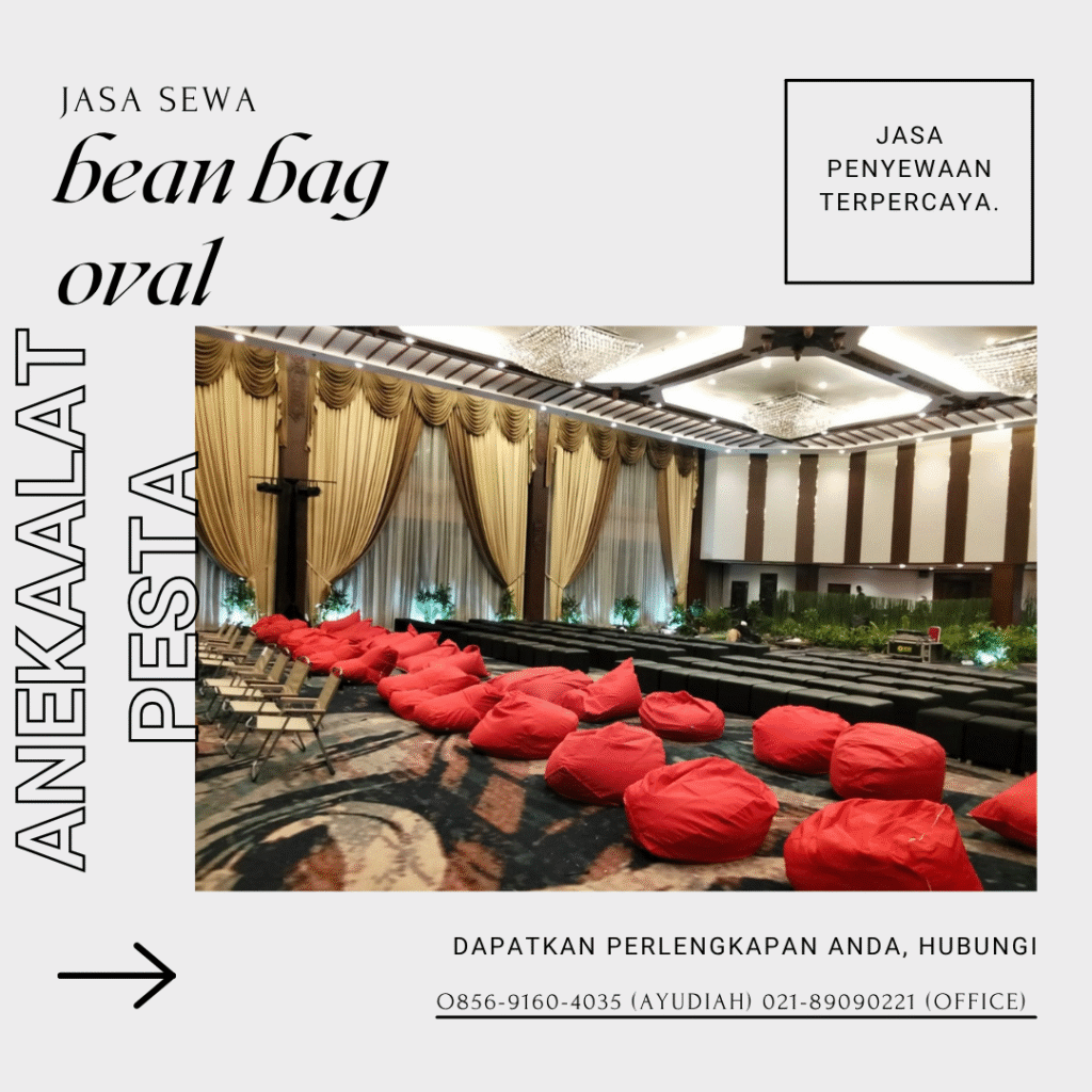 sewa beanbag bentuk oval