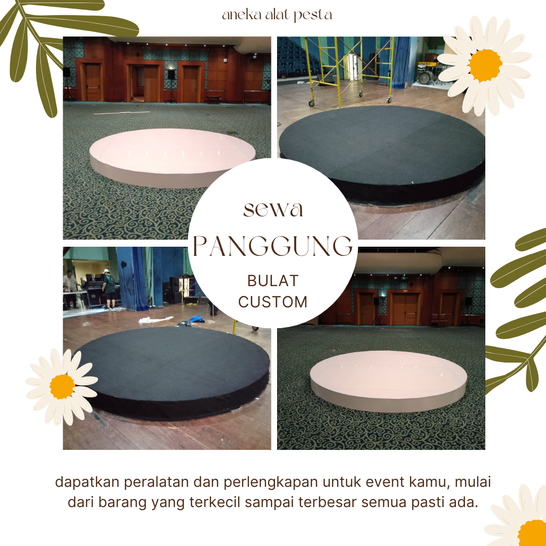 sewa panggung bulat custom