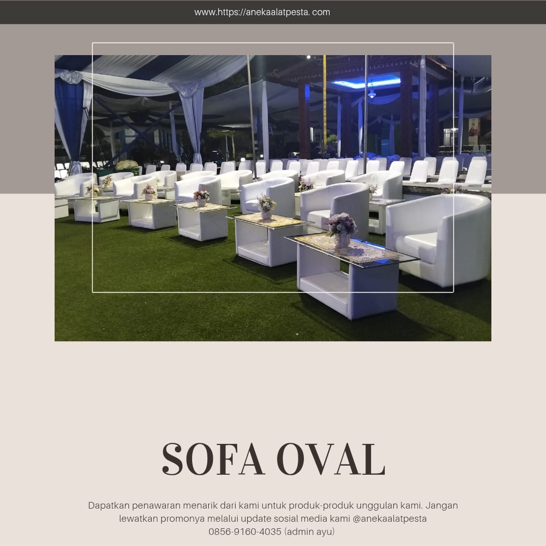 sewa sofa oval single