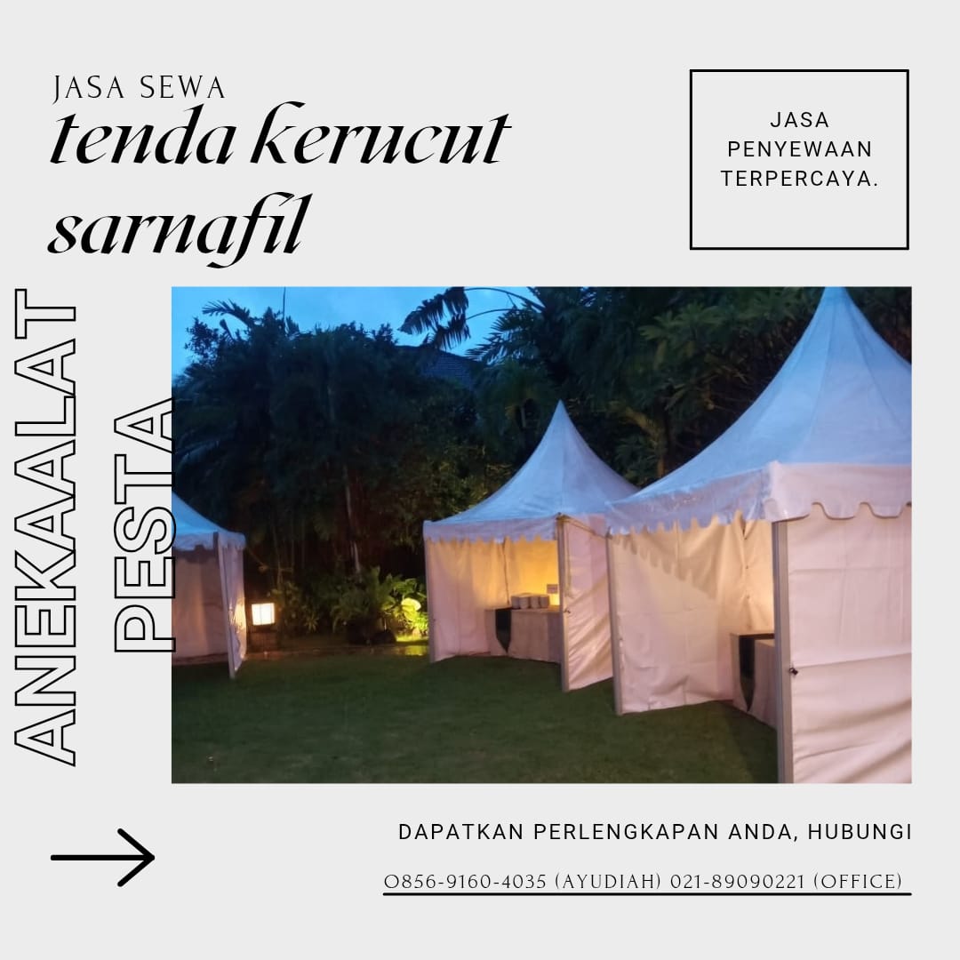 sewa tenda kerucut sarnafil