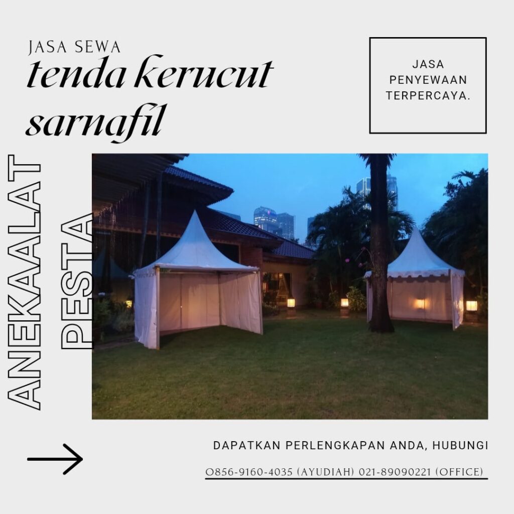 sewa tenda kerucut sarnafil