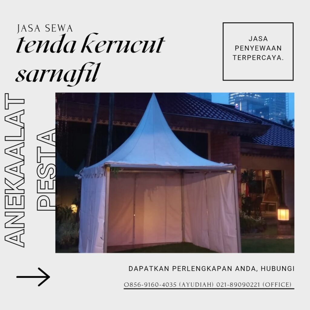 sewa tenda kerucut sarnafil