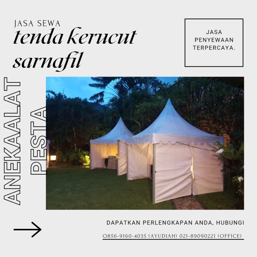 sewa tenda kerucut sarnafil