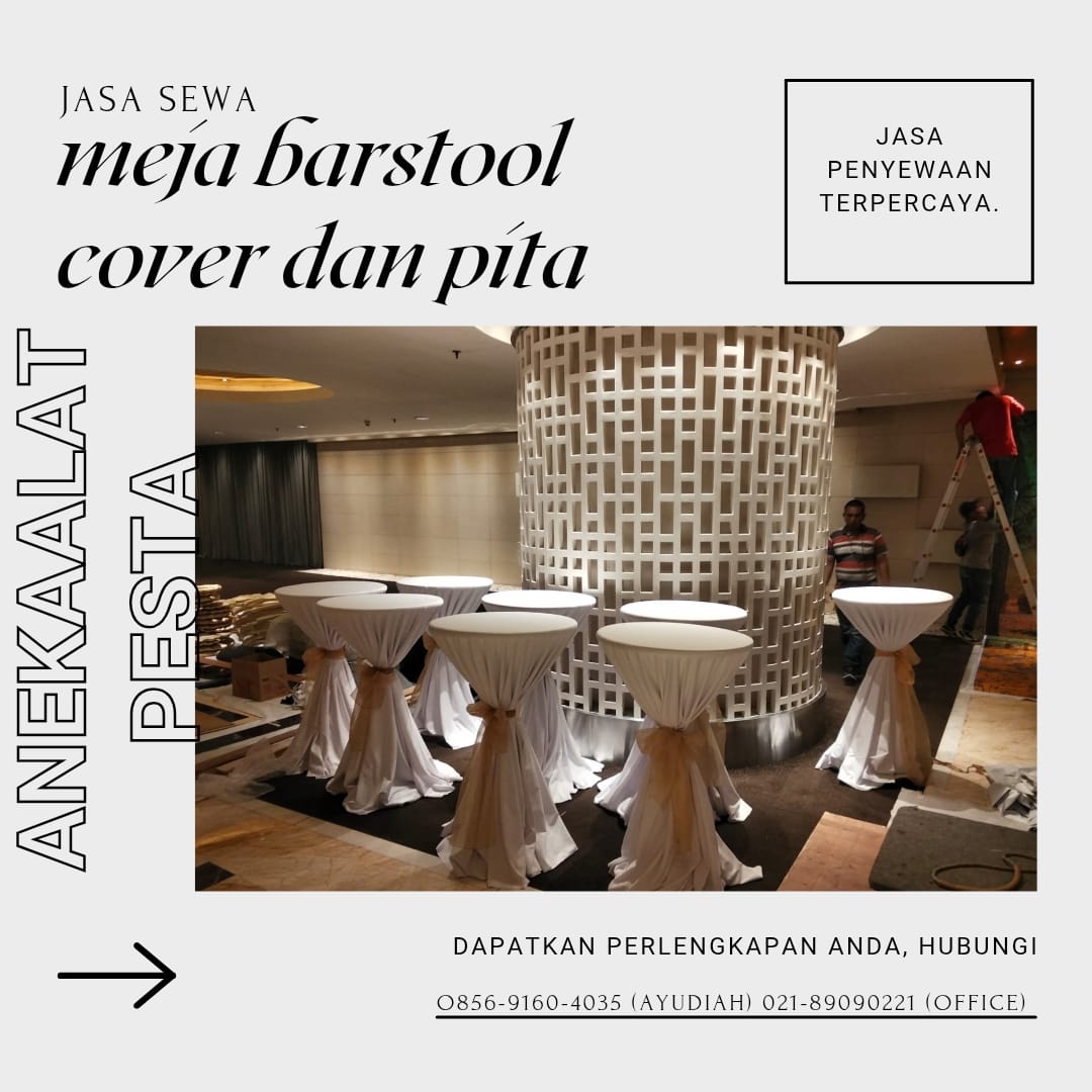 sewa meja barstool cover