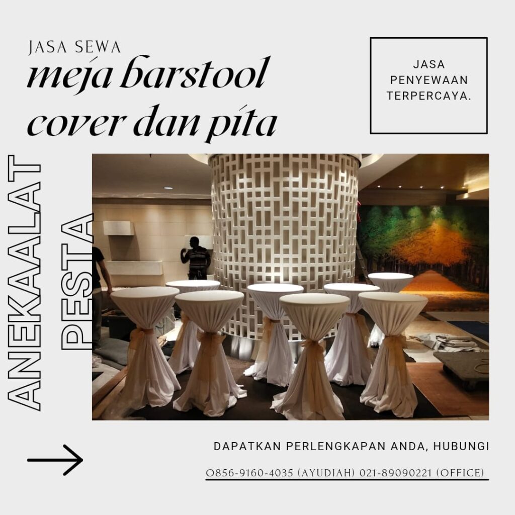 sewa meja barstool cover
