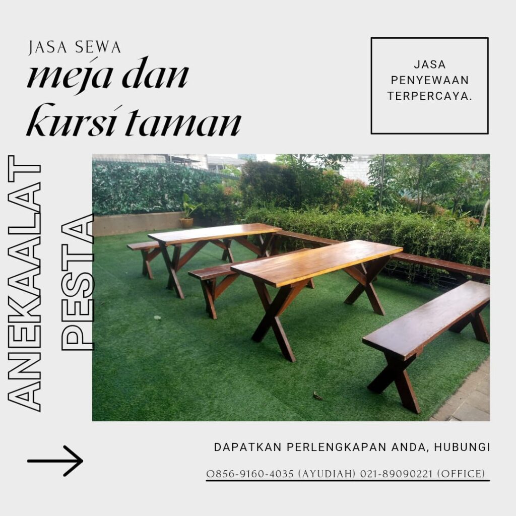 sewa kursi dan meja taman