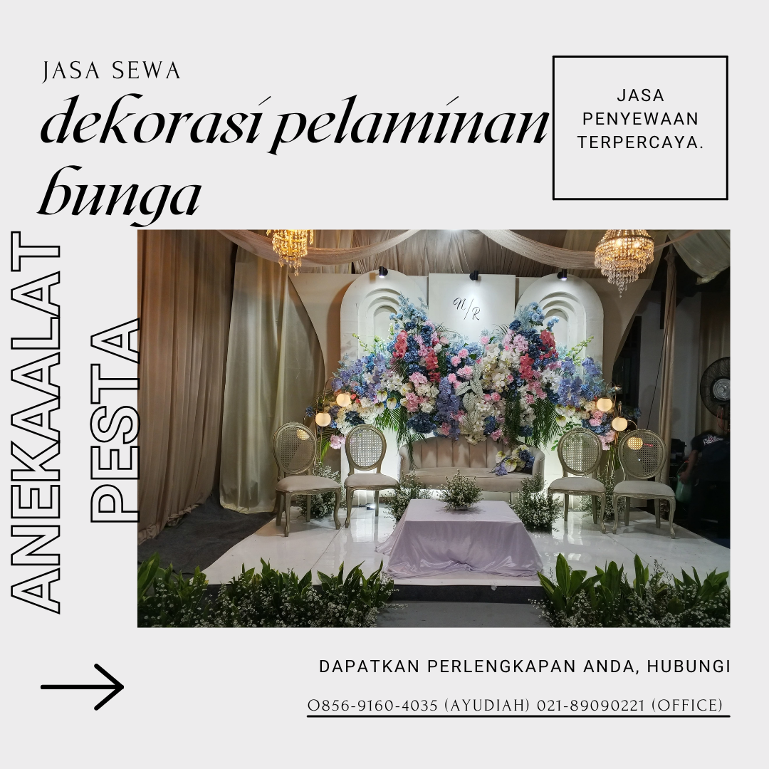 sewa dekorasi pelaminan bunga