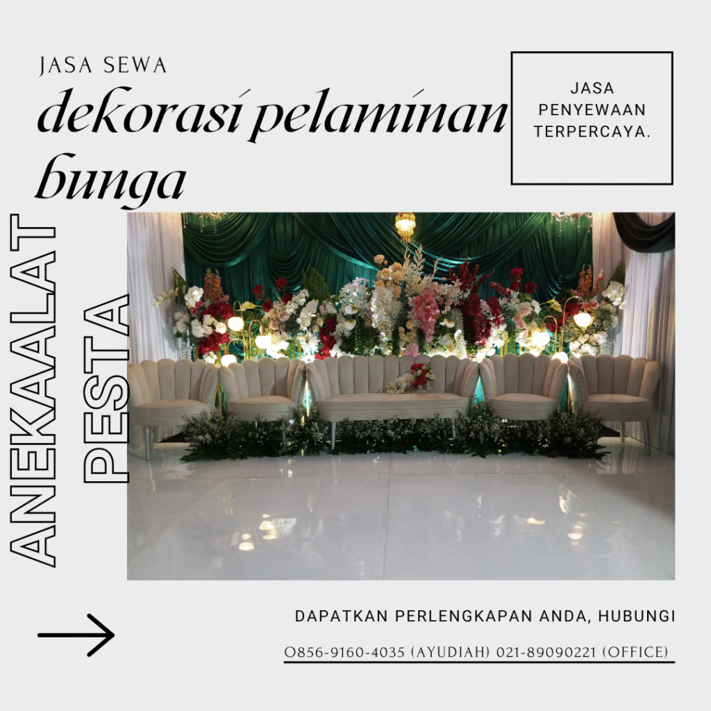 sewa dekorasi pelaminan bunga