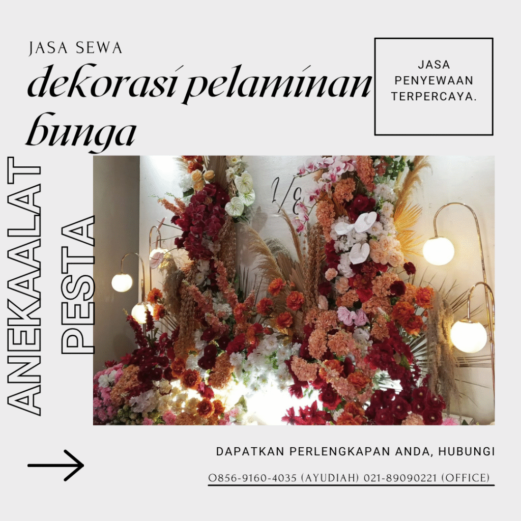 sewa dekorasi pelaminan bunga