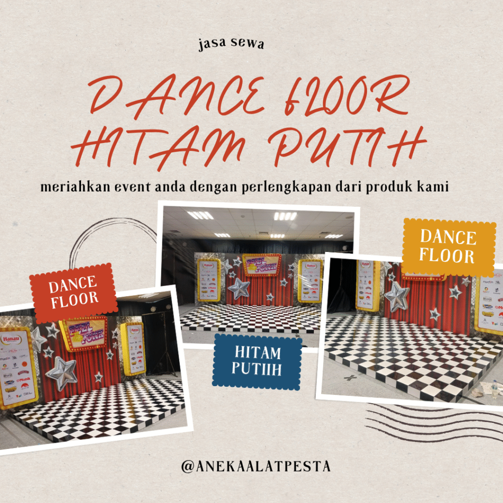 sewa dancefloor hitam putih