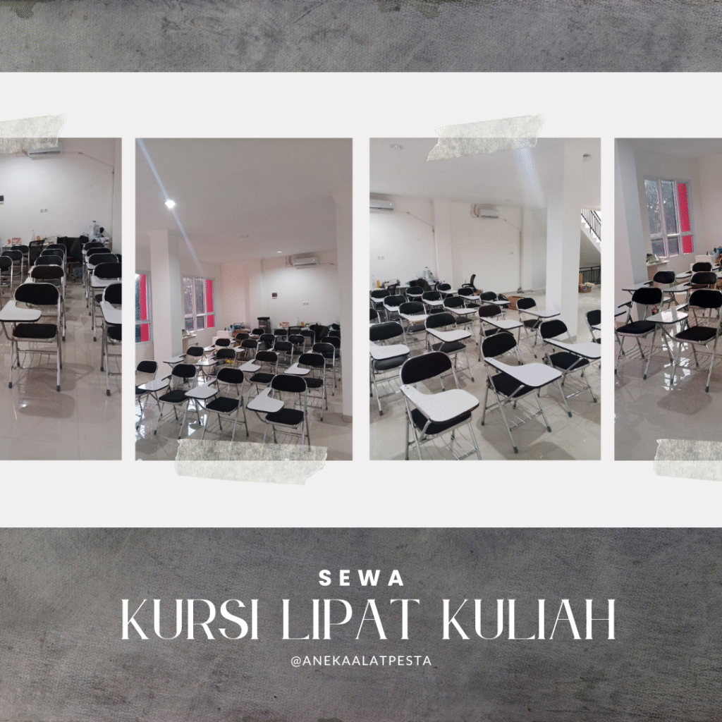 sewa kursi lipat kuliah hitam