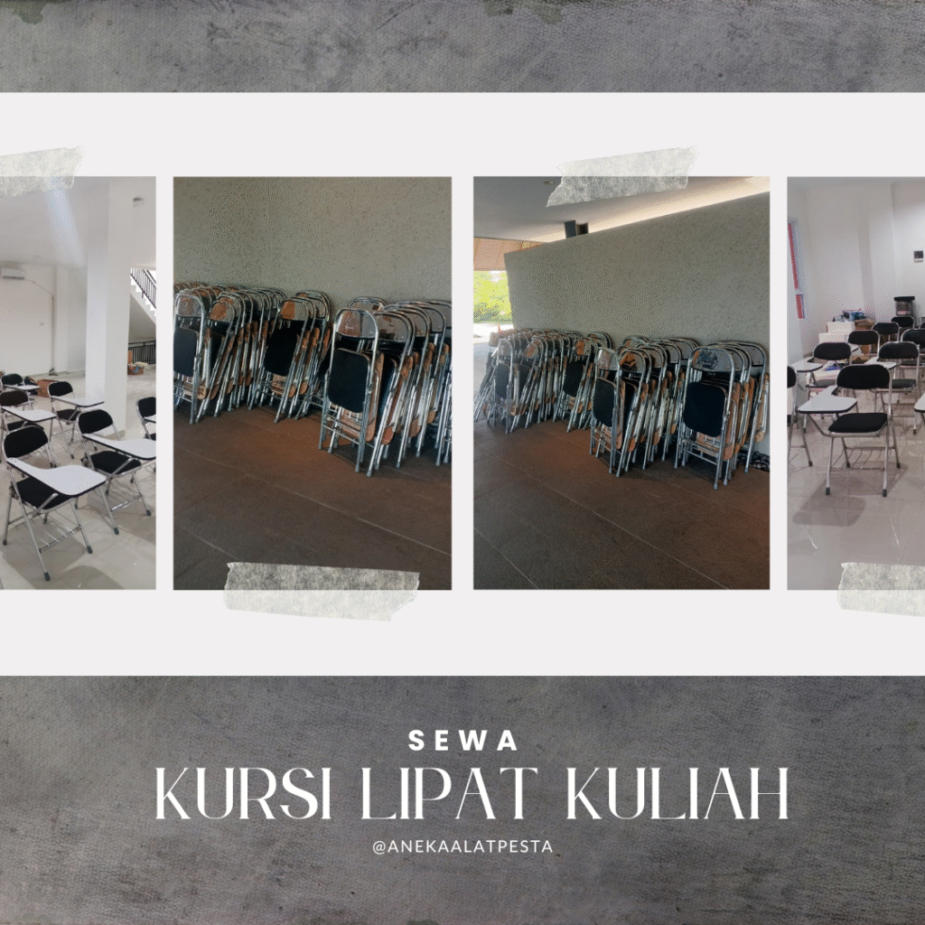 sewa kursi lipat kuliah hitam