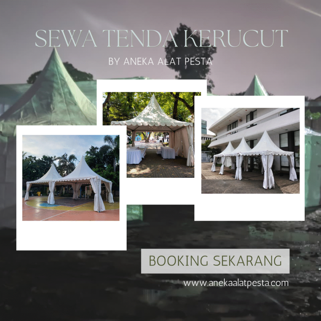 sewa tenda kerucut putih