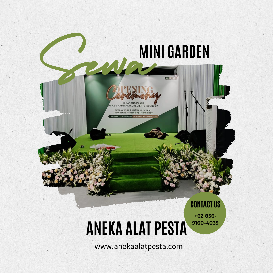 sewa mini garden hiasan panggung