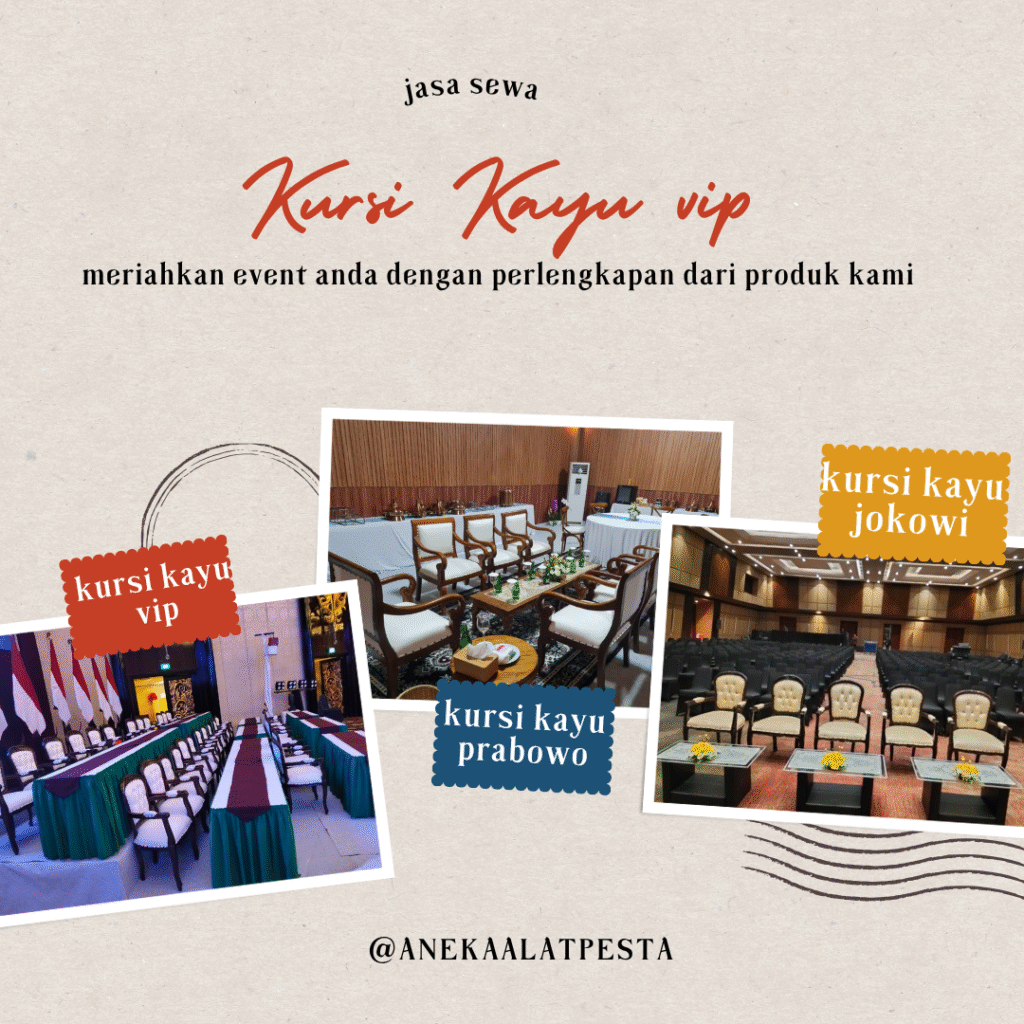 sewa kursi vip kayu 
