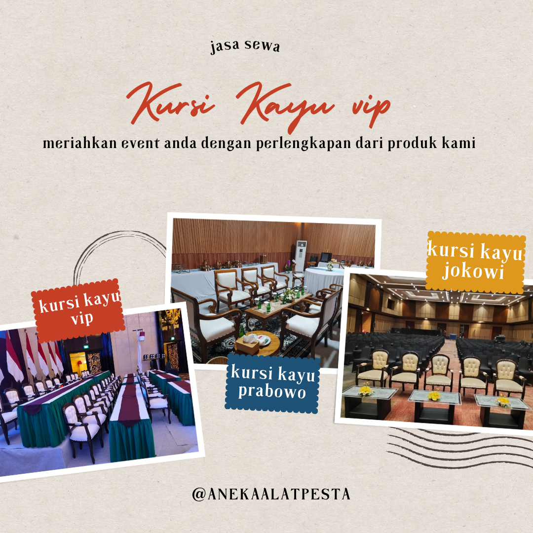sewa kursi vip kayu