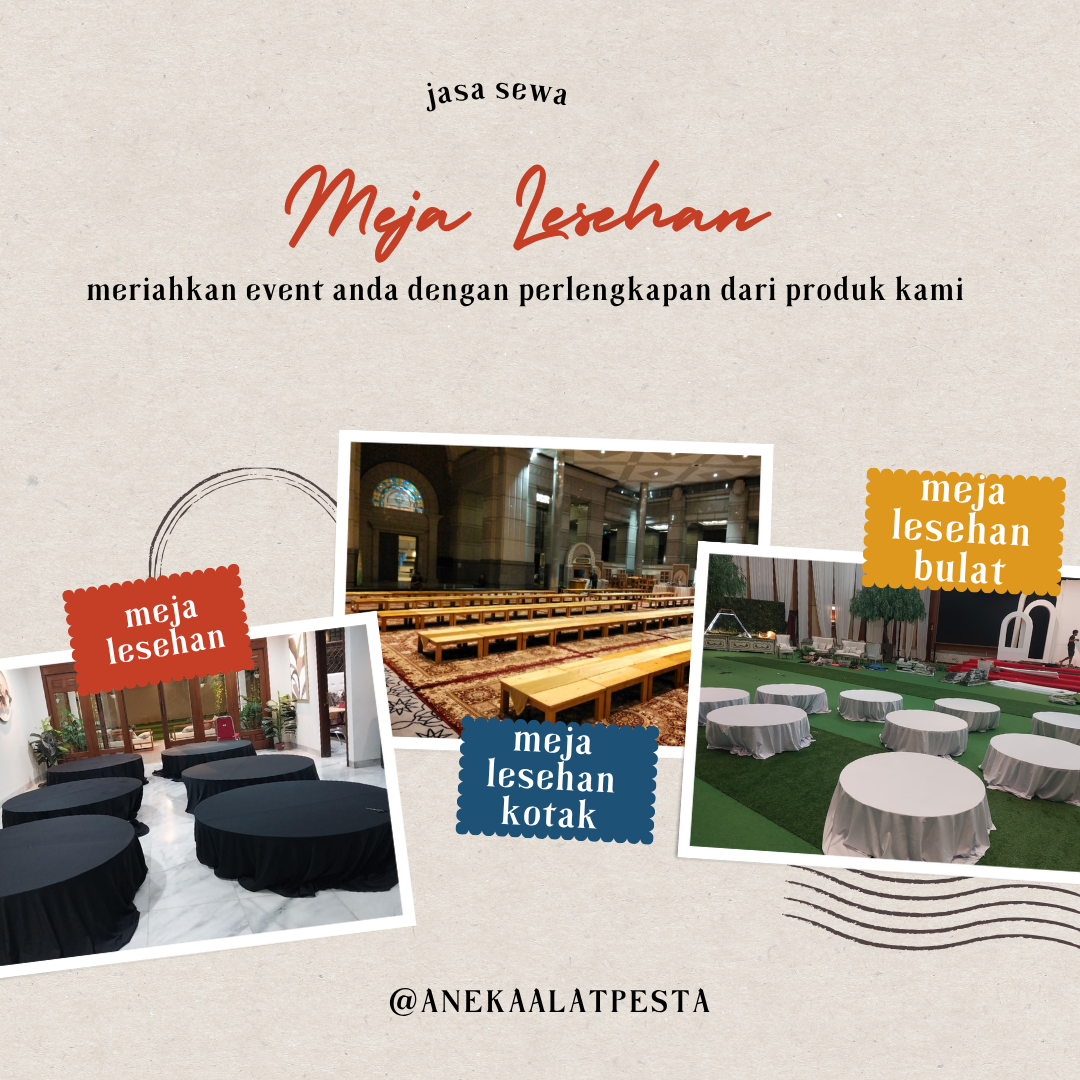 sewa aneka meja lesehan