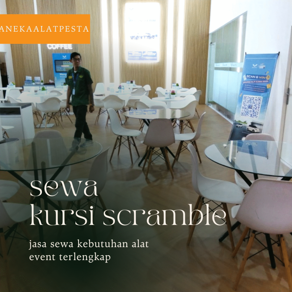sewa kursi scramble putih