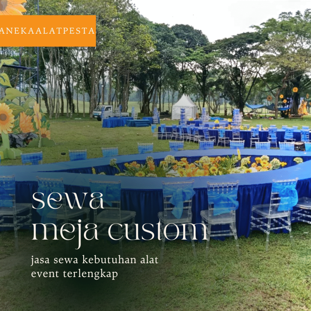 sewa aneka meja custom