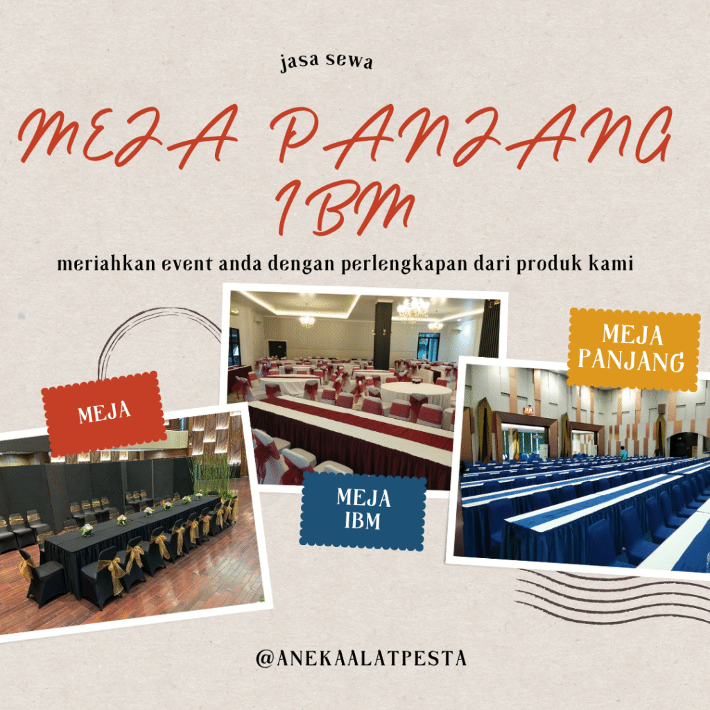 sewa meja panjang IBM