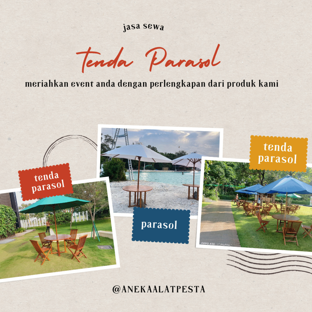 sewa tenda set parasol