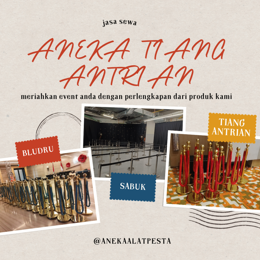 sewa aneka tiang antrian