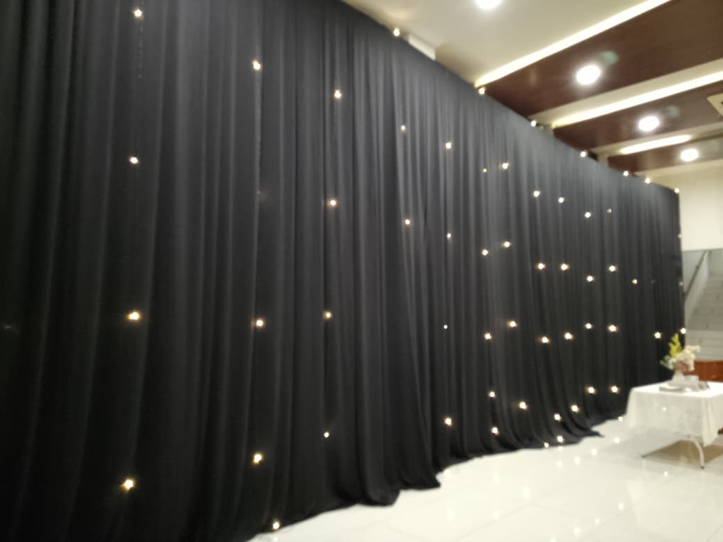 sewa tirai starlight hitam